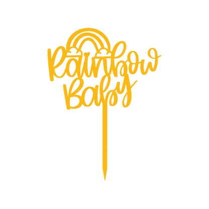 Rainbow Baby Cake Topper