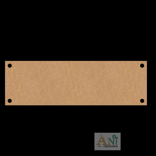 Rectangle Plank Cutout With Holes MDF Design 1