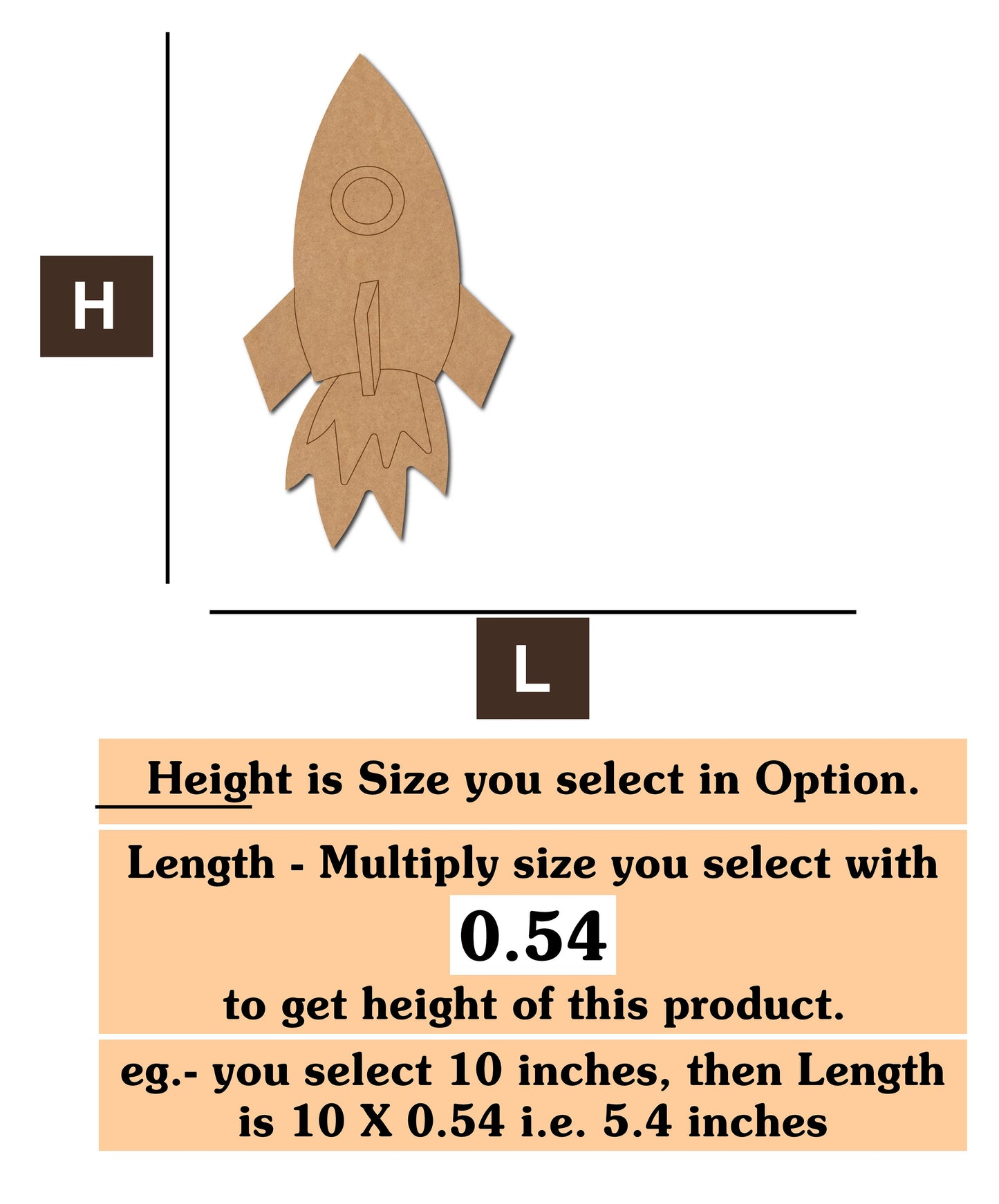 Rocket 02 MDF Cutout