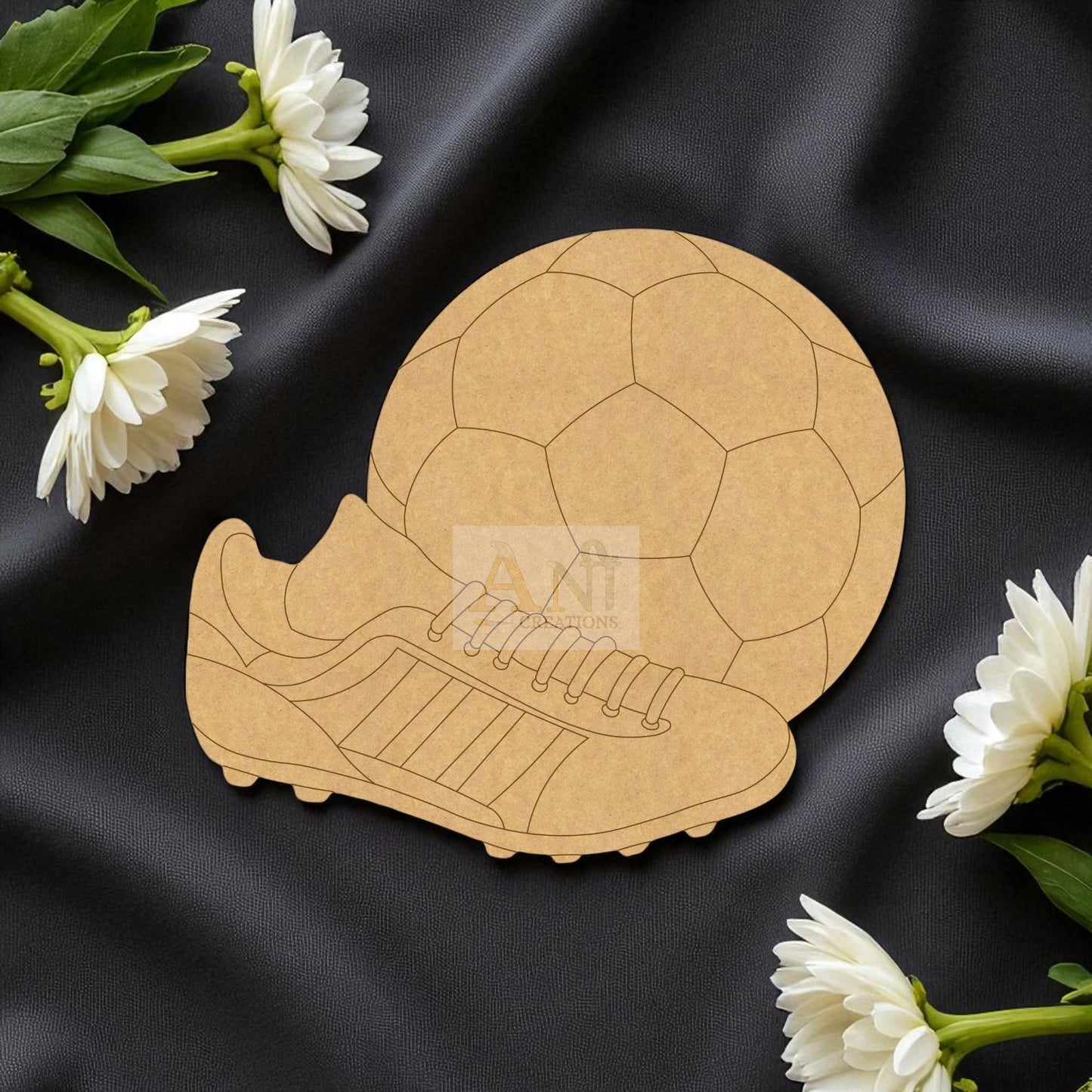Shoes and Football MDF Cutout