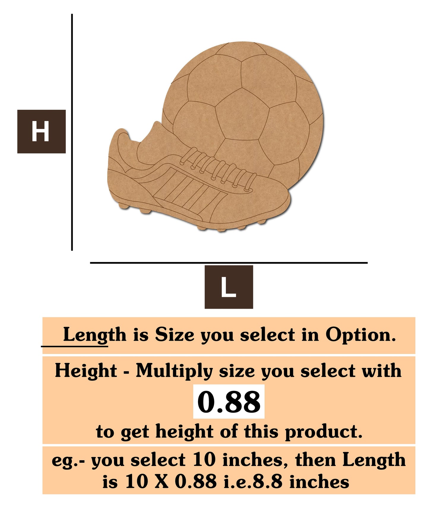 Shoes and Football MDF Cutout