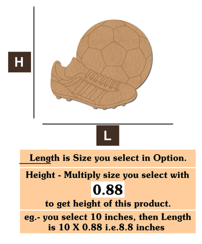 Shoes and Football MDF Cutout