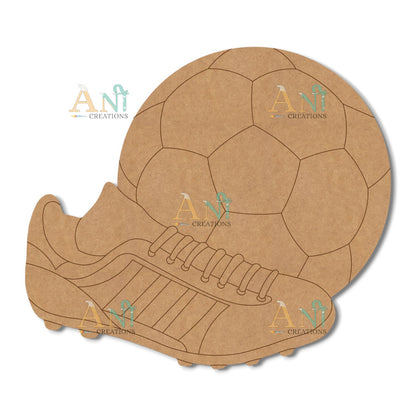 Shoes and Football MDF Cutout
