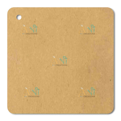 Square Shape Base With 1 Hole Cutout MDF Design