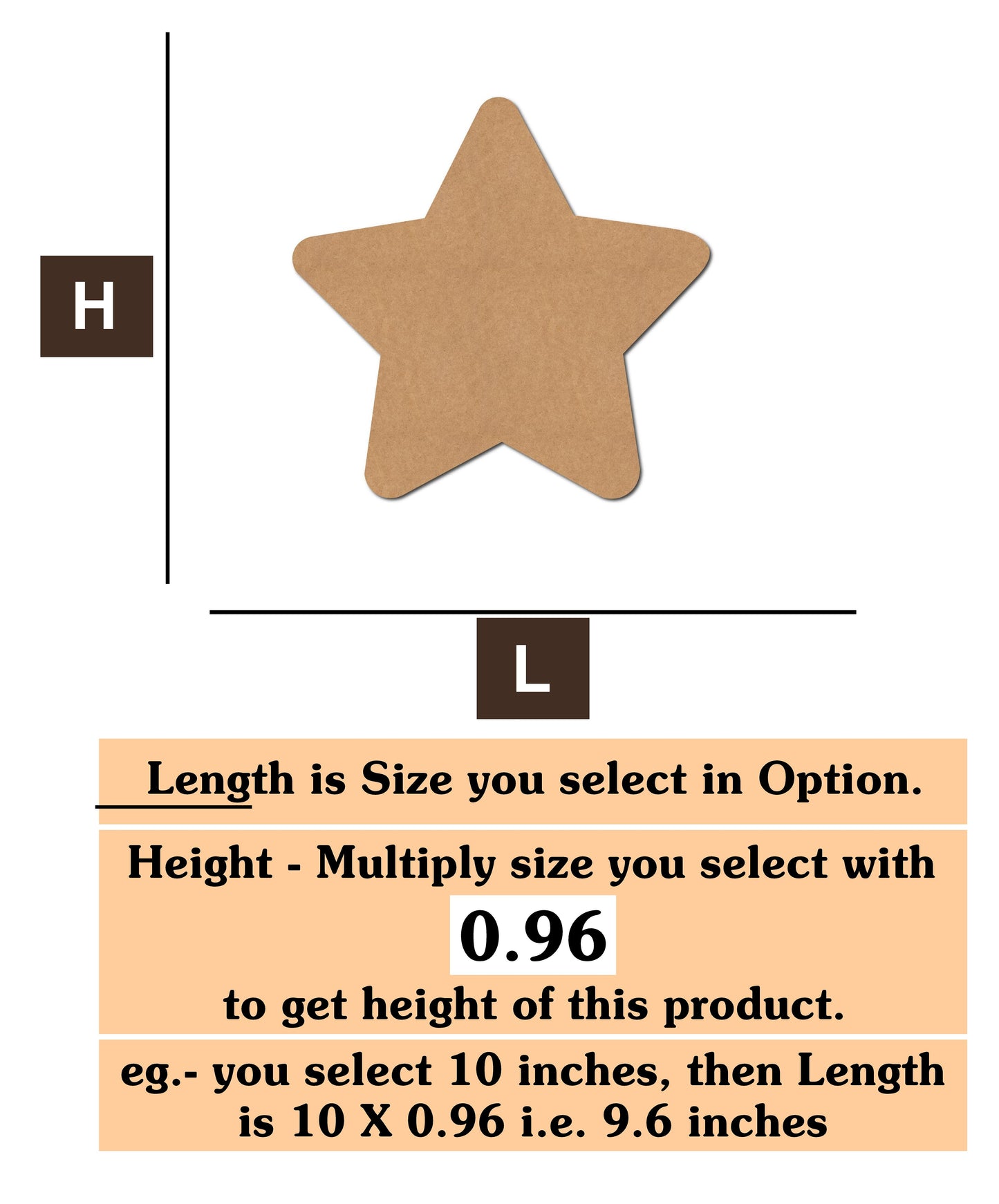 Star 02 MDF Cutout