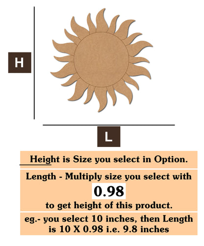 Sun MDF Cutout