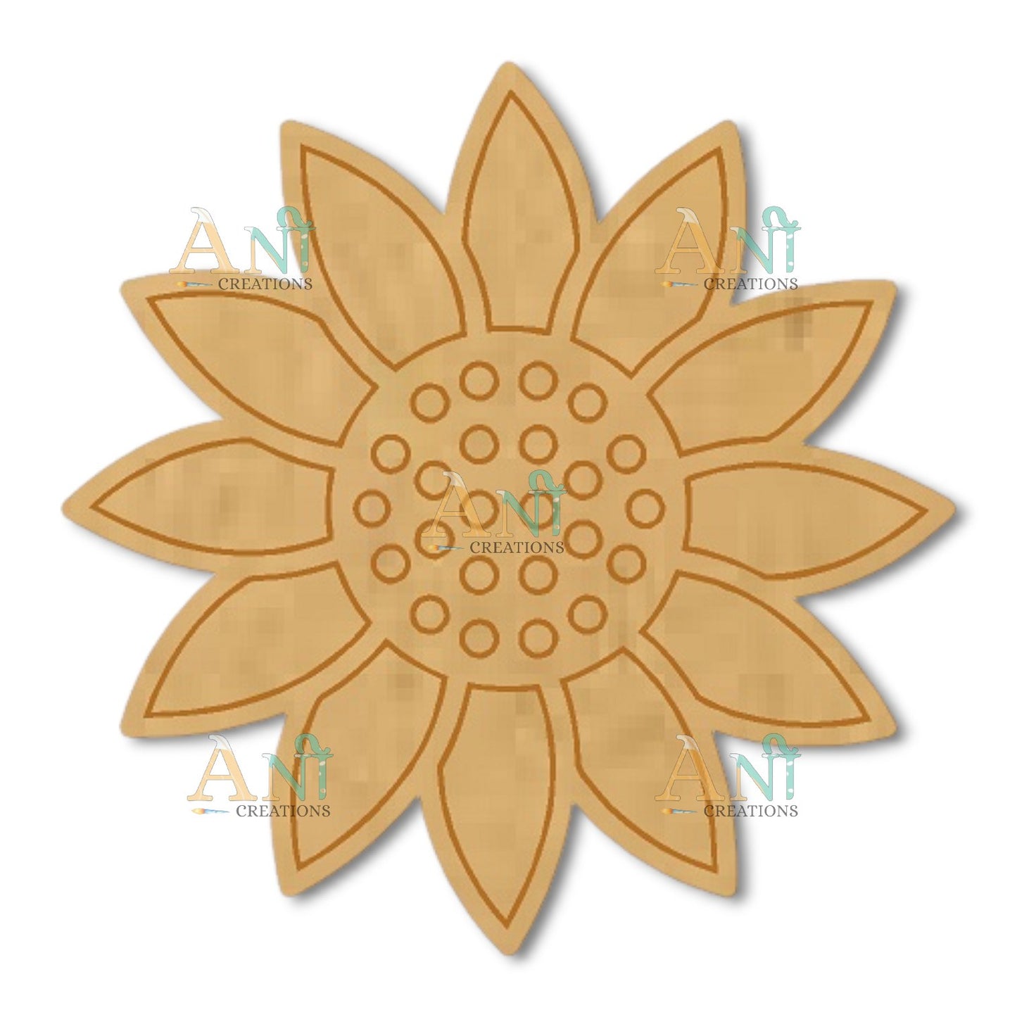 Sunflower MDF Cutout