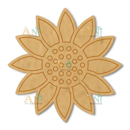 Sunflower MDF Cutout
