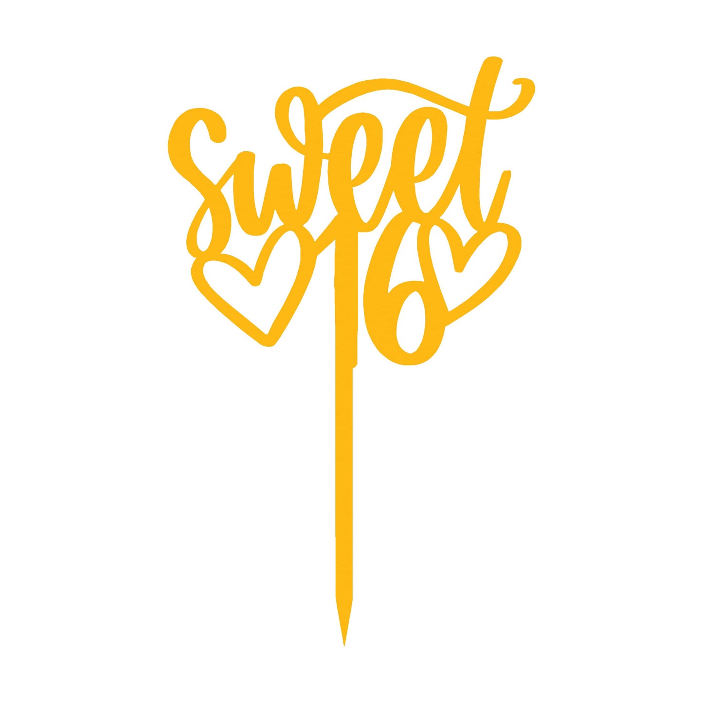 Sweet 16 Cake Topper