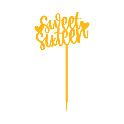 Sweet Sixteen Cake Topper