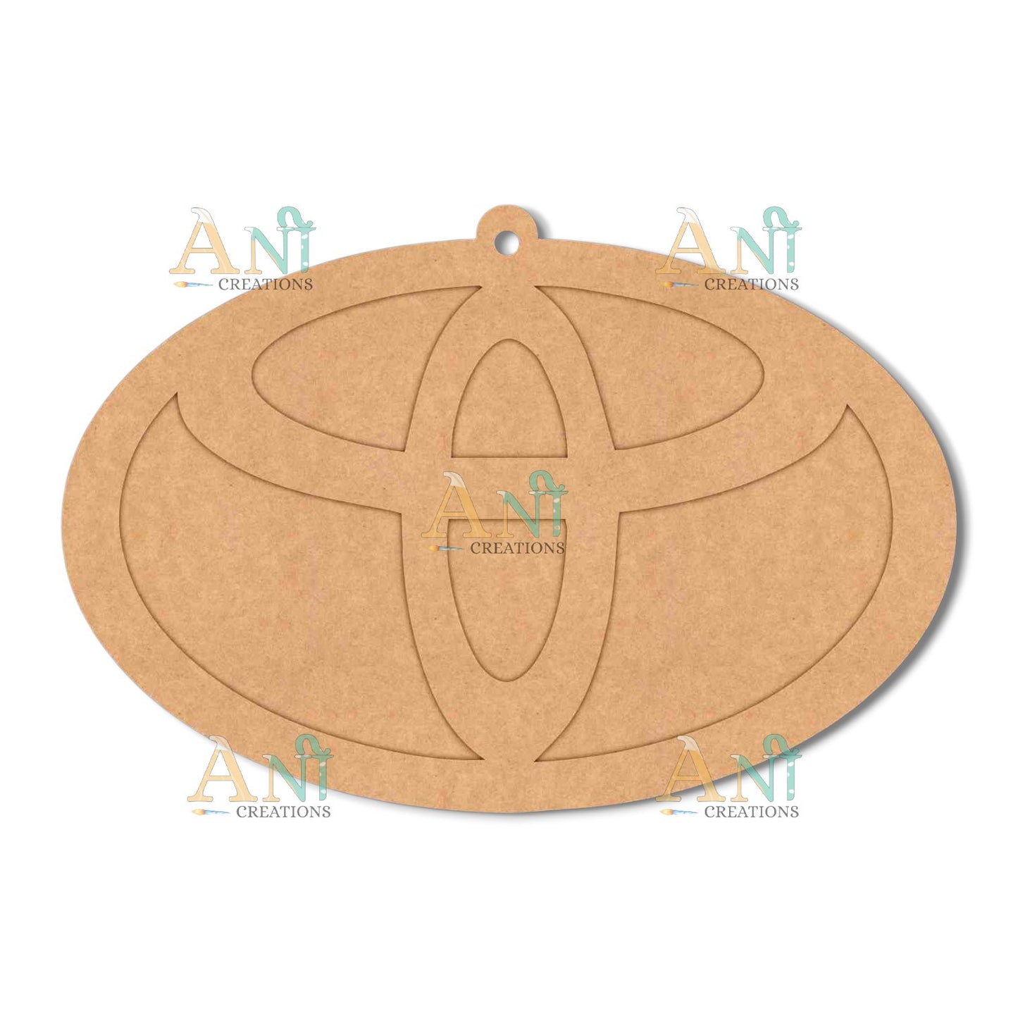 Toyota Logo Keychain Cutout MDF Design