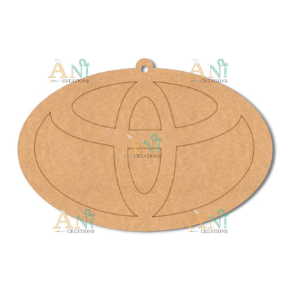 Toyota Logo Keychain Cutout MDF Design