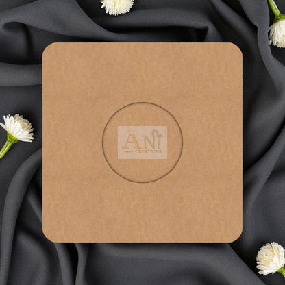 MDF Round Square T-Light Holder