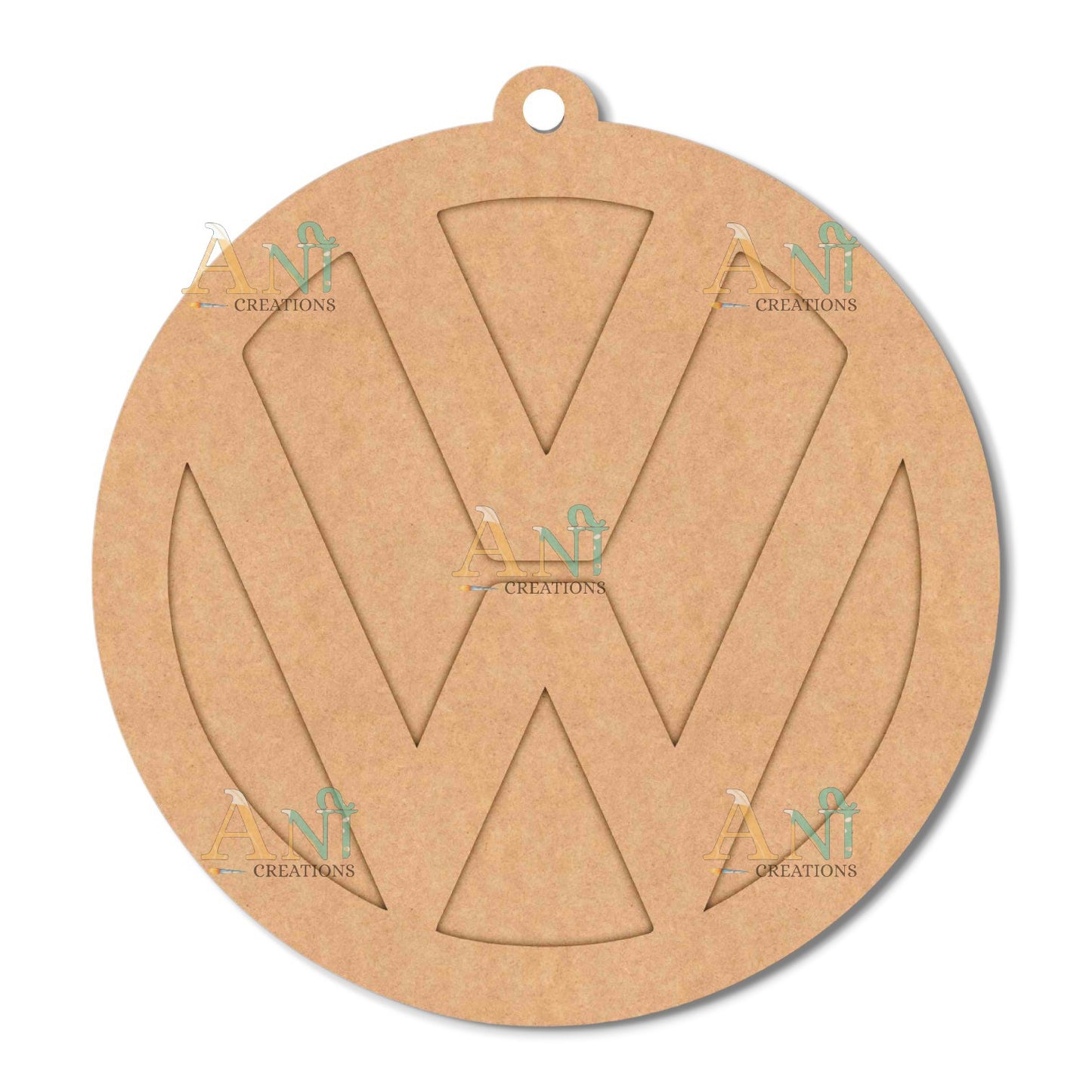 Volkswagen Logo Keychain Cutout MDF Design
