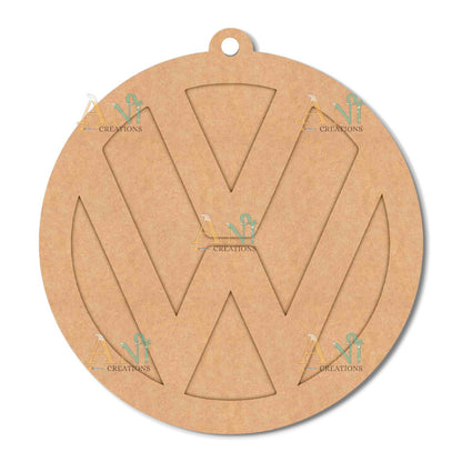 Volkswagen Logo Keychain Cutout MDF Design