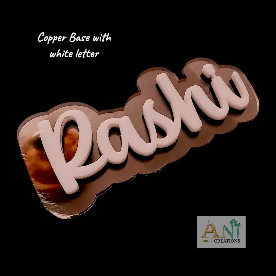 Acrylic Customized  Double layer Name  Cutout