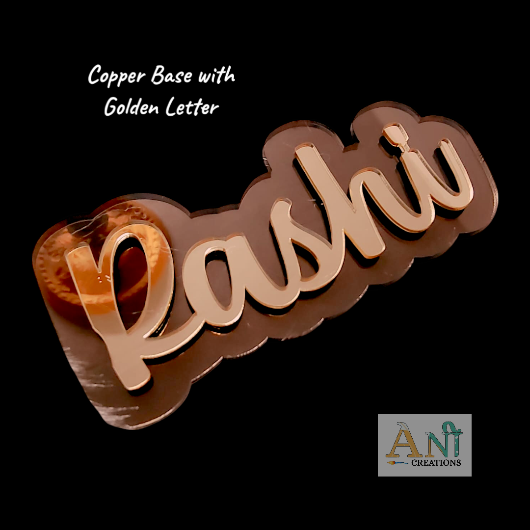 Acrylic Customized  Double layer Name  Cutout