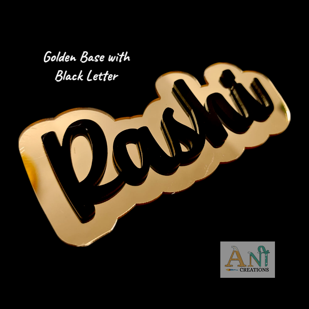 Acrylic Customized  Double layer Name  Cutout