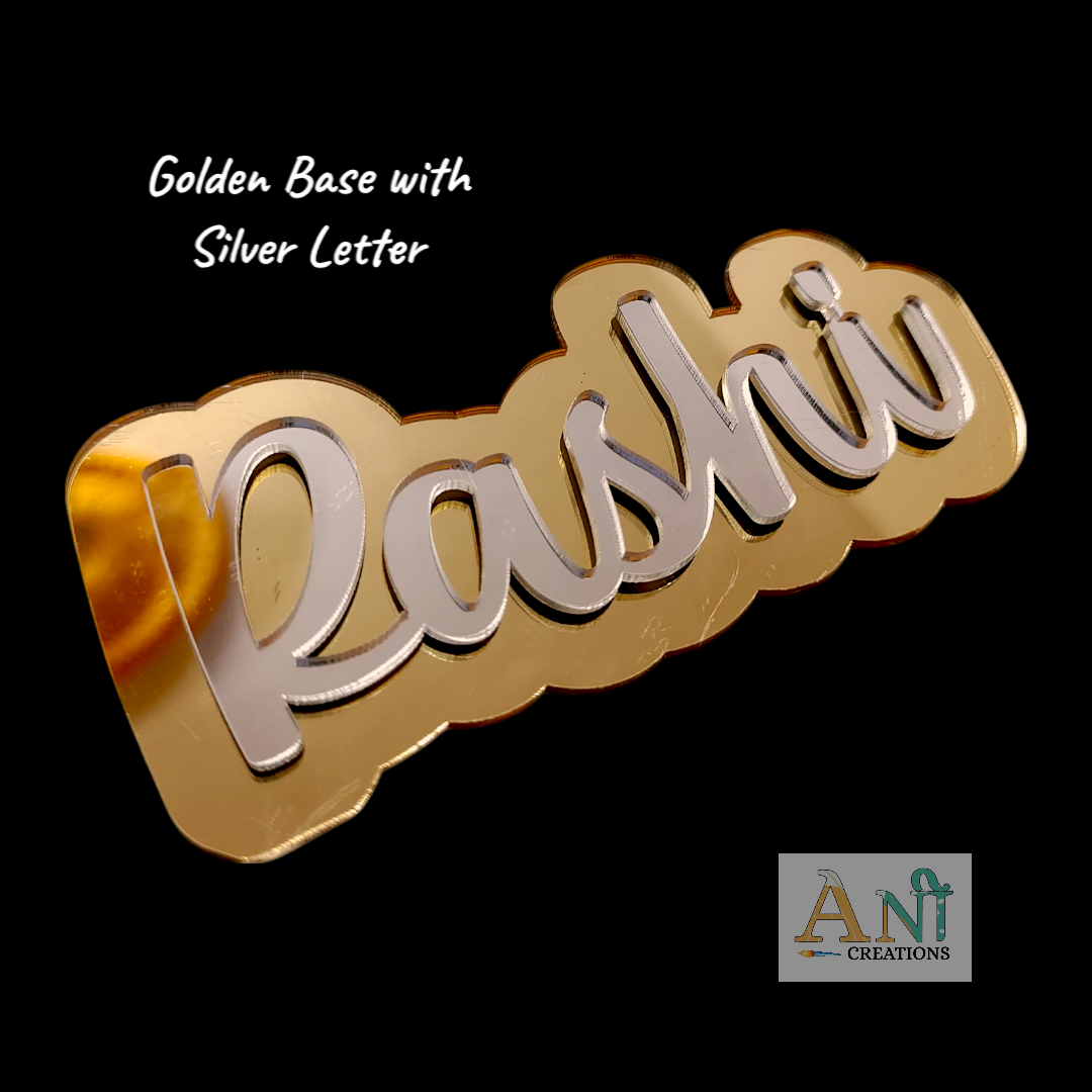 Acrylic Customized  Double layer Name  Cutout