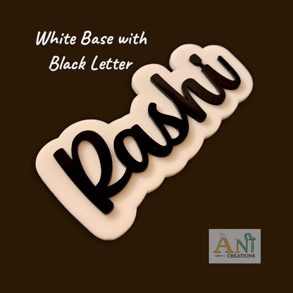 Acrylic Customized  Double layer Name  Cutout
