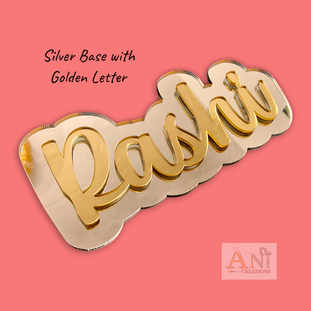 Acrylic Customized  Double layer Name  Cutout