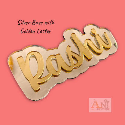 Acrylic Customized  Double layer Name  Cutout