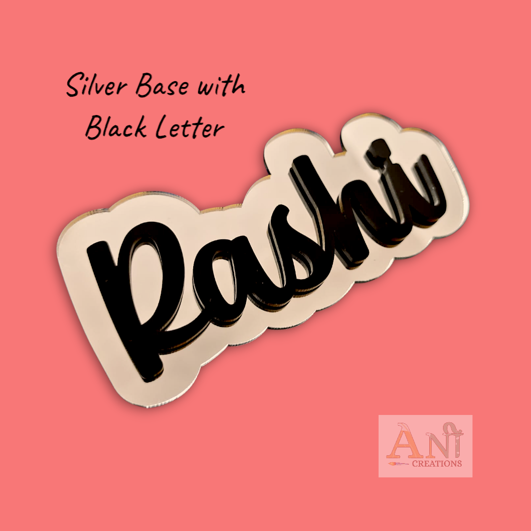 Acrylic Customized  Double layer Name  Cutout