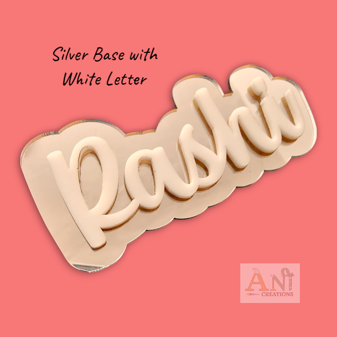 Acrylic Customized  Double layer Name  Cutout