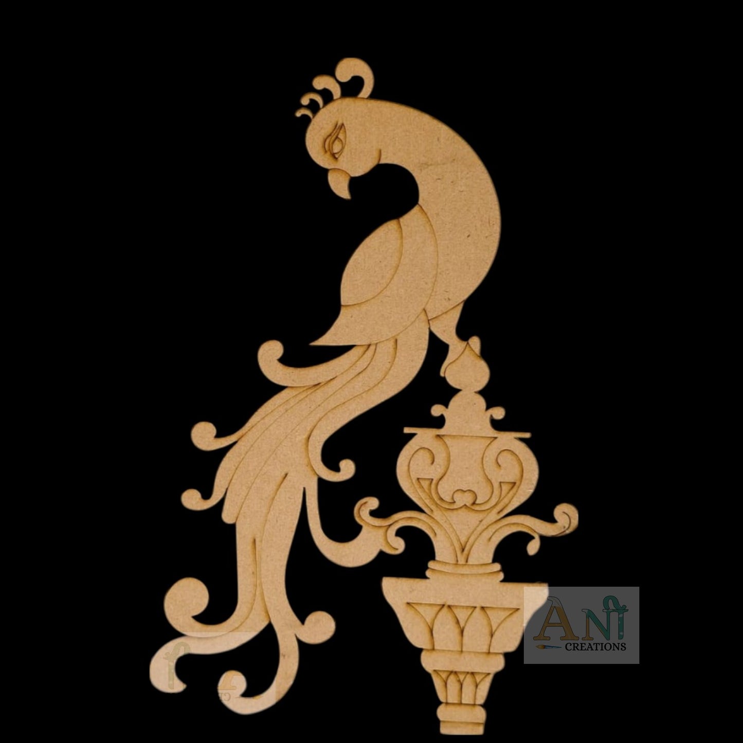 Folk Art Parrot Motif Pre Mark Cutout