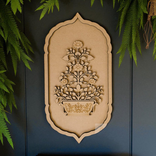 Rajwadi Floral Motif Pre Mark Cutout 1