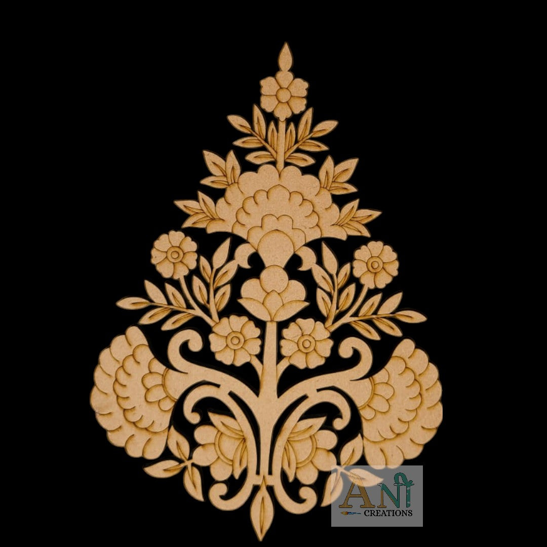 Persian Floral Motif Pre Marked Cutout 3