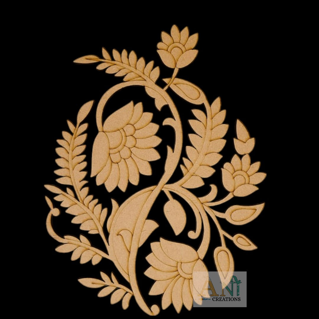 Rajwadi Floral Motif Pre Mark Cutout 5