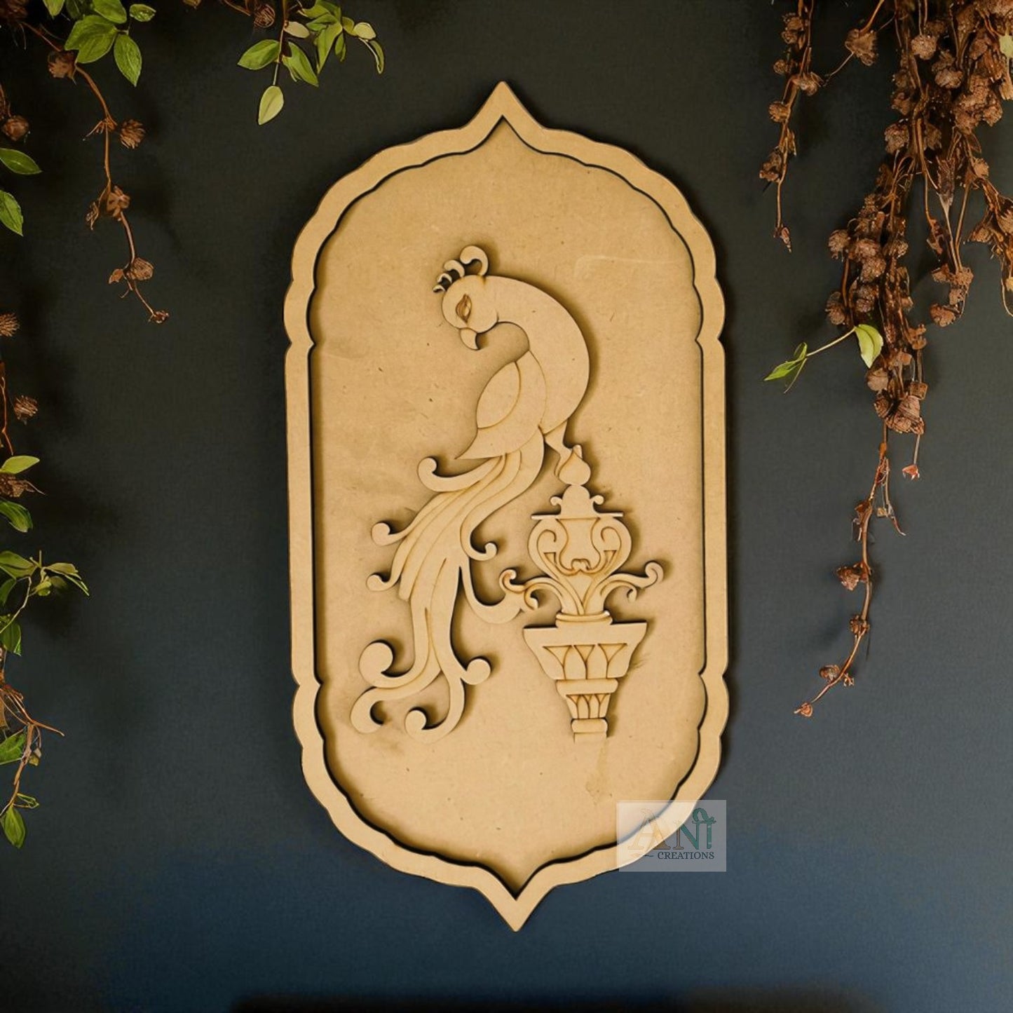 Folk Art Parrot Motif Pre Mark Cutout