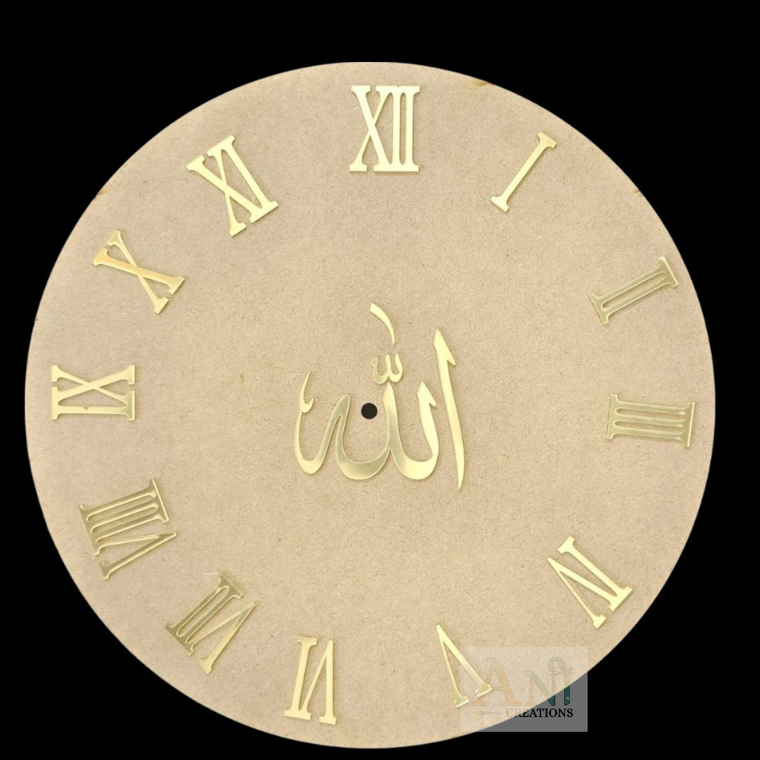MDF Clock Base Cutout with Acrylic Number