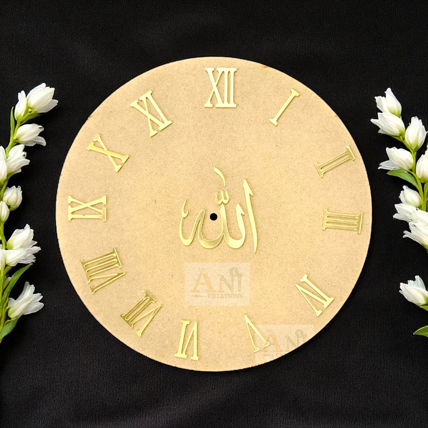 MDF Clock Base Cutout with Acrylic Number