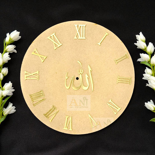 MDF Clock Base Cutout with Acrylic Number