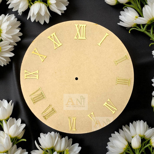 MDF Clock Base 1 Cutout with Acrylic Number