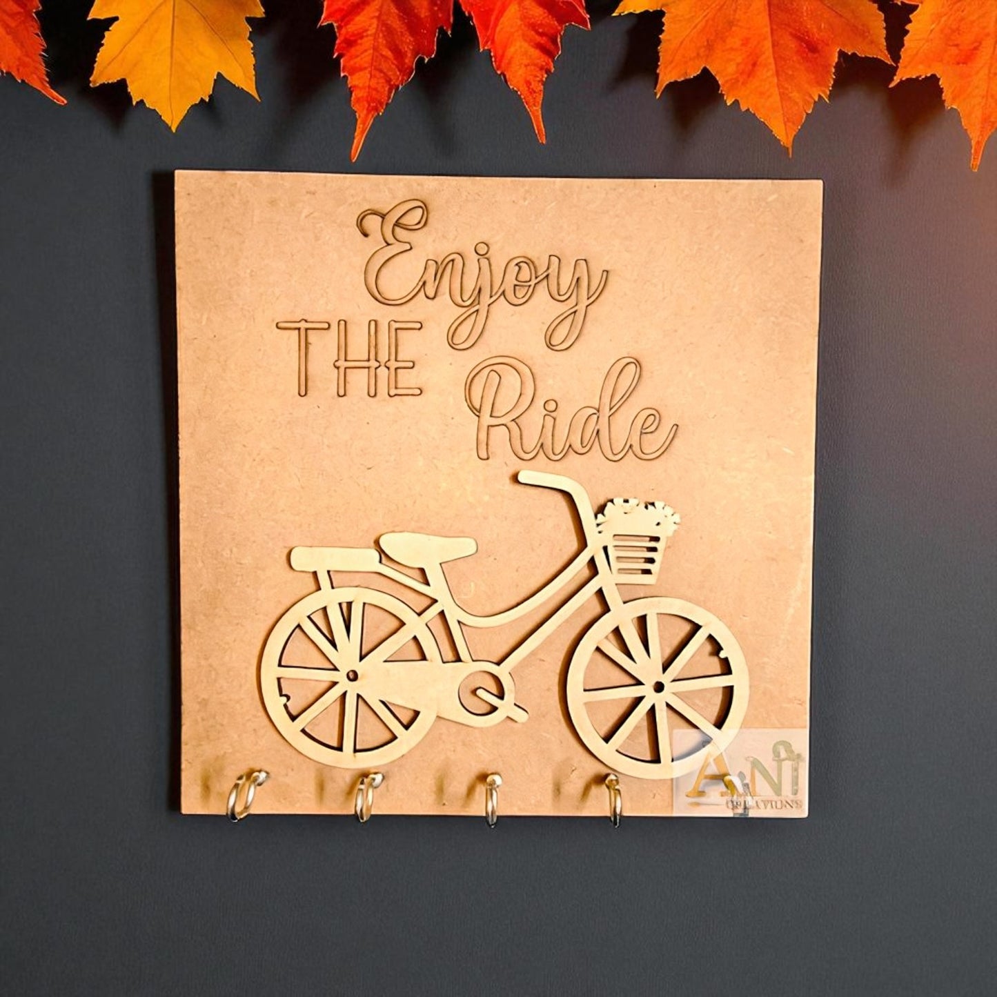 3D Rectangle cycle  Keyholder MDF cutout