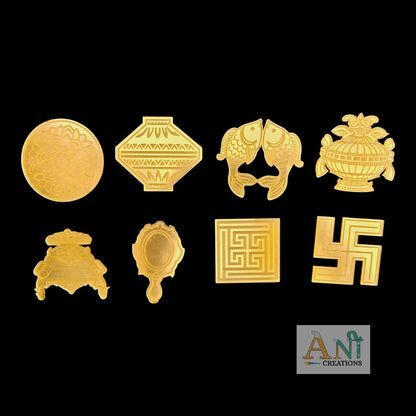 Engraved Ashtamangal Acrylic Cutout