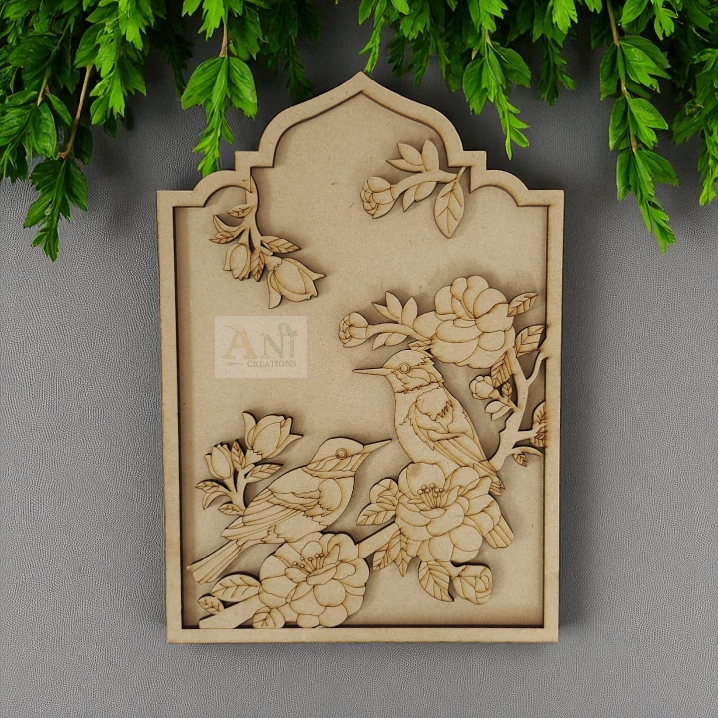 Designer Premarked Jharokha frame With Birds