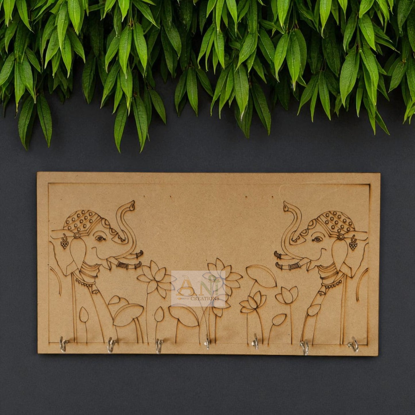 Premarked Keyholder MDF cutout elephant