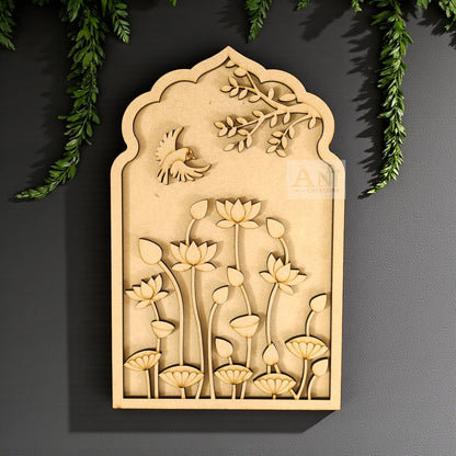 MDF Double Layer Pichwai Lotus jharokha