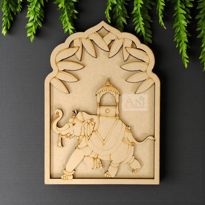 MDF Double Layer Elephant Jharokha 6