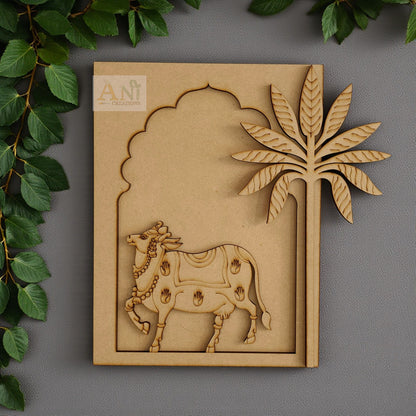 MDF Double Layer cow tree  Jharokha 15