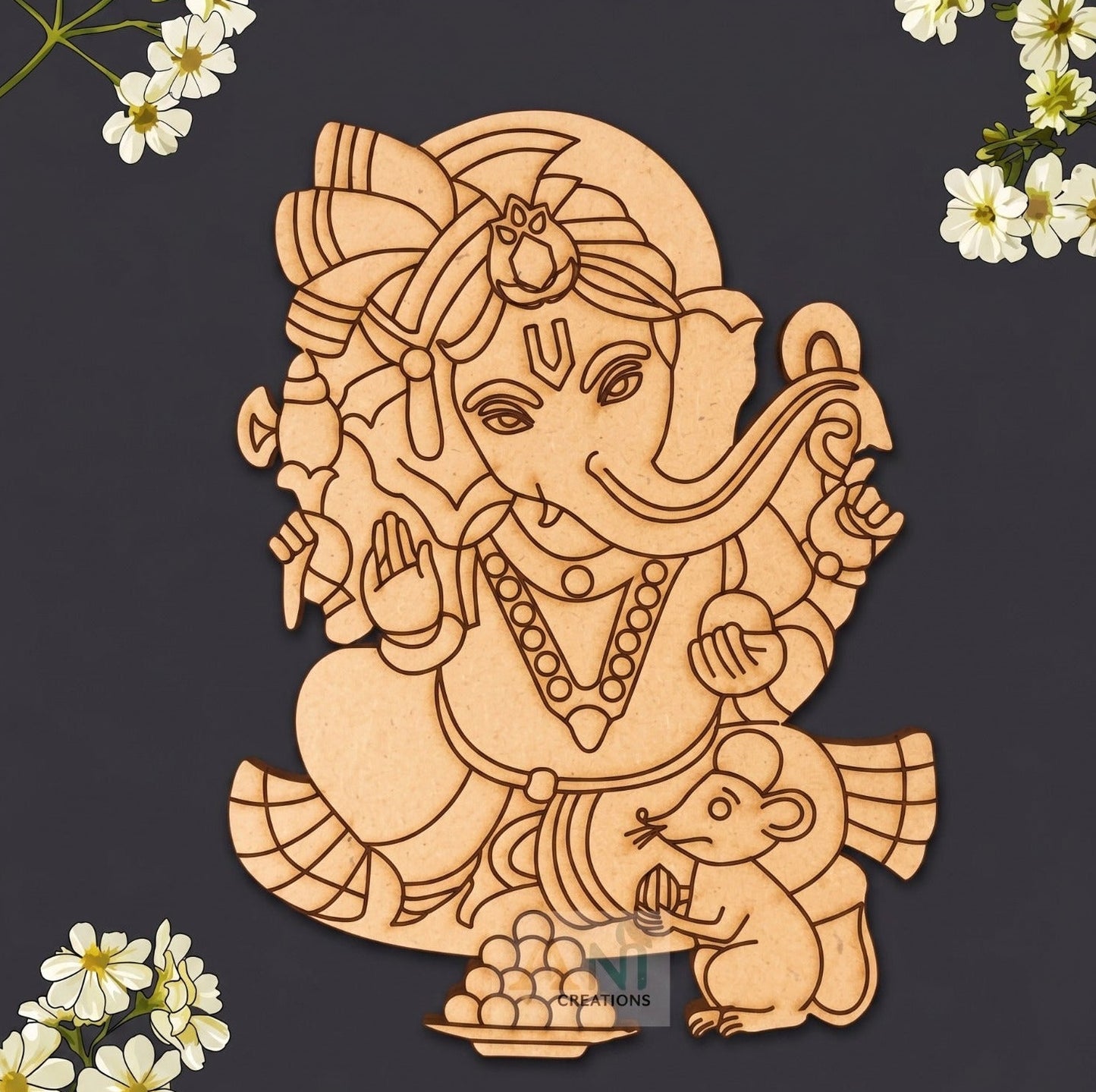 Ganpati ji 4 MDF Cutout