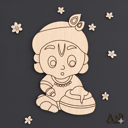 Baby krishna MDF cutout