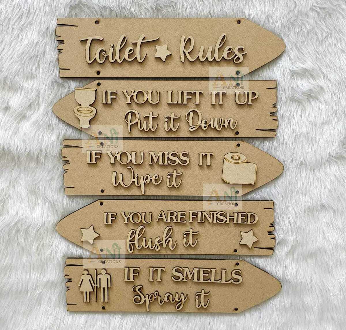 Sentiment Plank-Wash room / Toilet hygiene theme