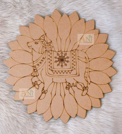 Mandala With Cow 15 MDF Premarked