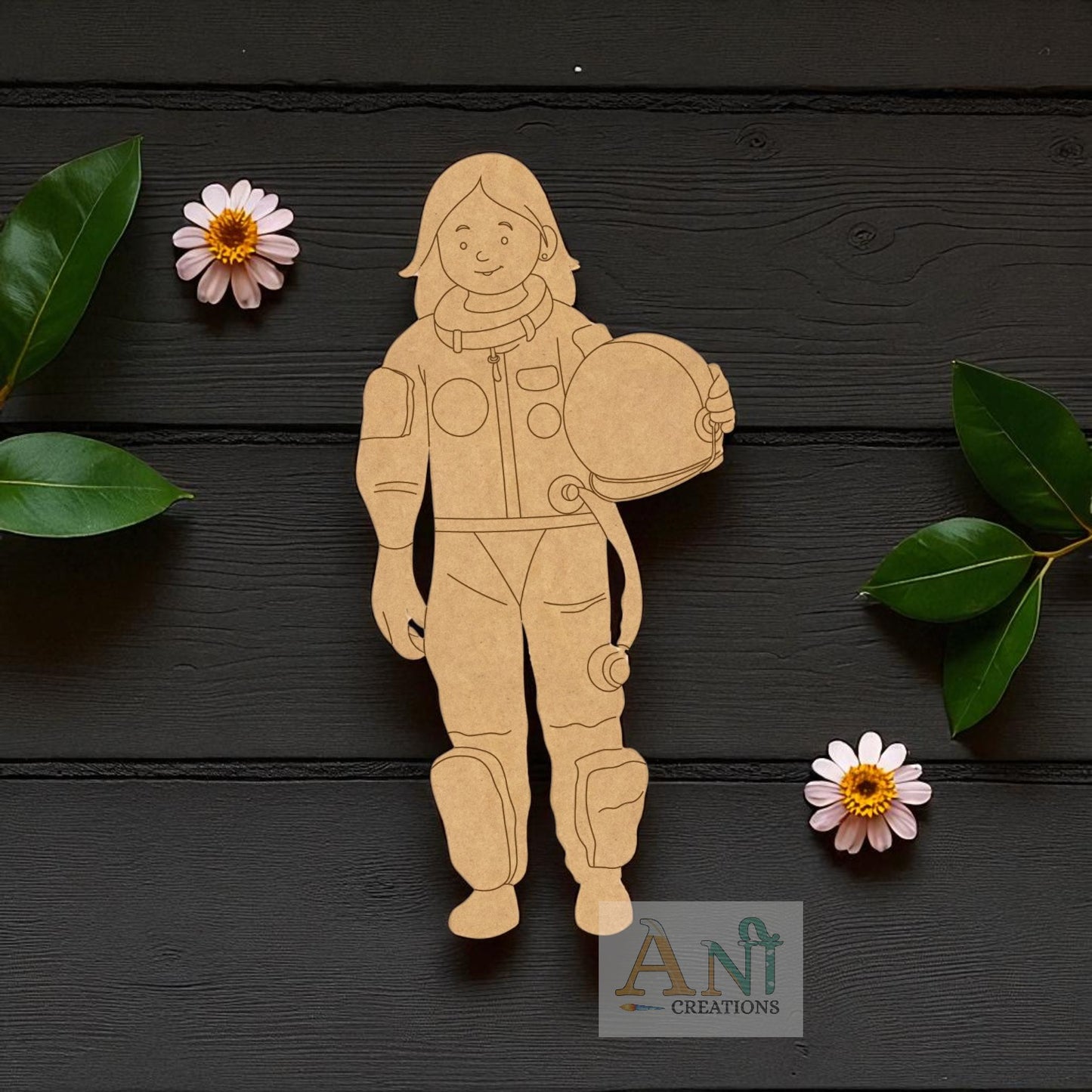 Woman Astronaut MDF Cutout