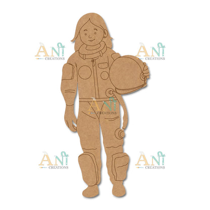 Woman Astronaut MDF Cutout